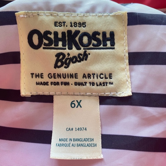 OshKosh B'Gosh girls Hooded Trench Coat 6x - Picture 4 of 4